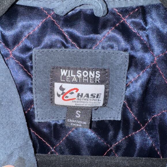 Vintage 90s Chase Authentics Suade Leather Jeff Gordon Jacket Size kids Small - Picture 4 of 5